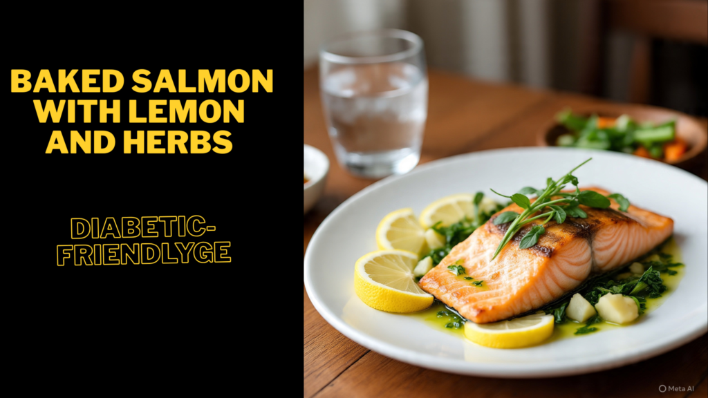 Baked Salmon with Lemon and Herbs Diabetic-Friendly