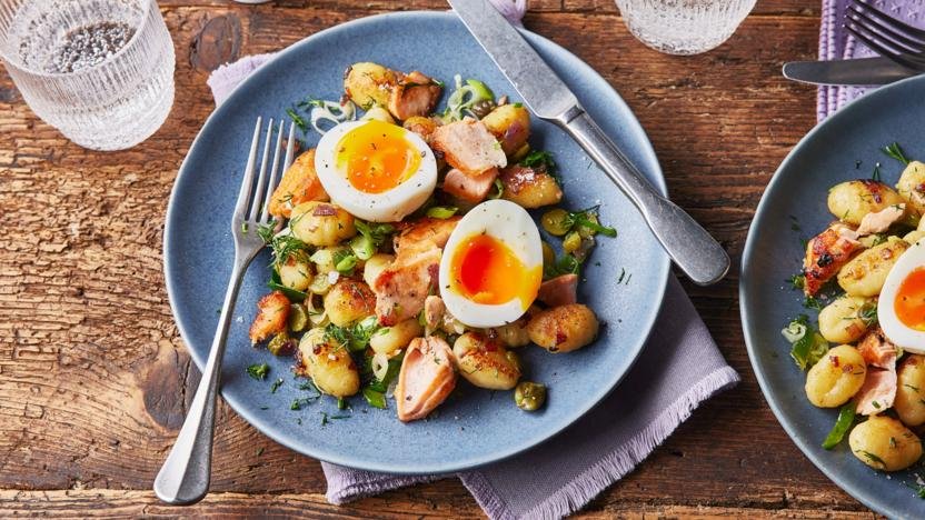 salmon and protein from the fish and Greek yogurt sauce.