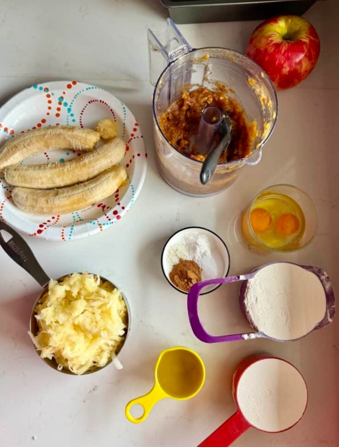 Easy Apple Banana Bread (No Sugar Added)