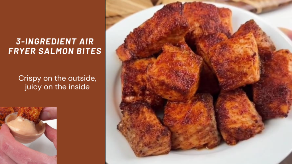 3-Ingredient Air Fryer Salmon Bites