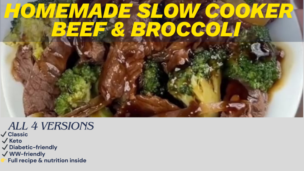 Homemade Slow Cooker Beef & Broccoli
