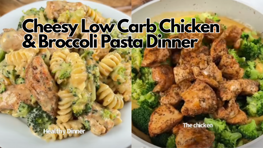 Cheesy Low Carb Chicken & Broccoli Pasta Dinner