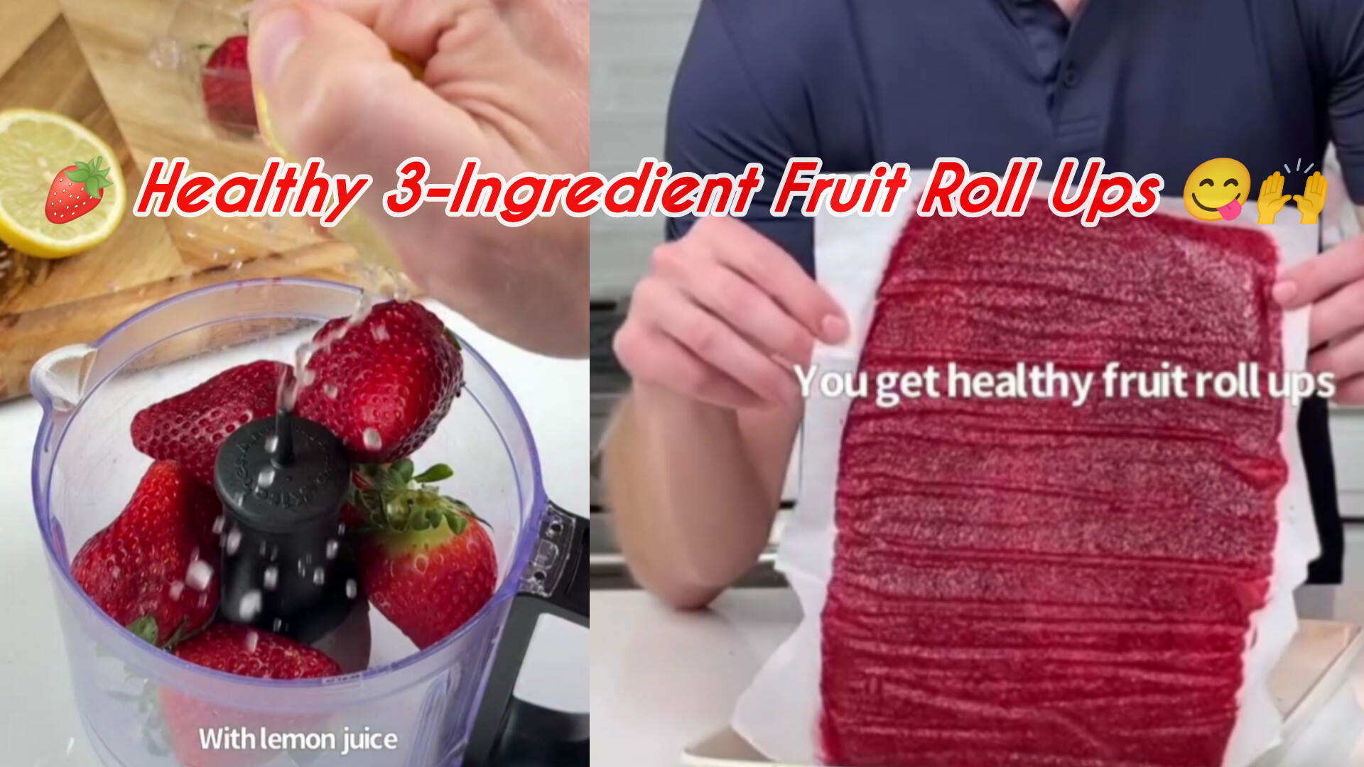 Healthy Homemade 3-Ingredient Fruit Roll Ups - Brunch Fusion