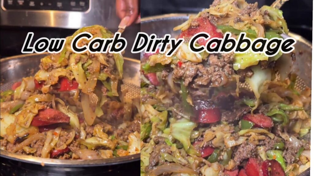 Low Carb Dirty Cabbage with Smoked Turkey Sausage