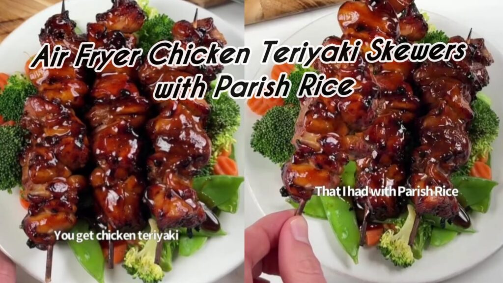 Air Fryer Chicken Teriyaki Skewer