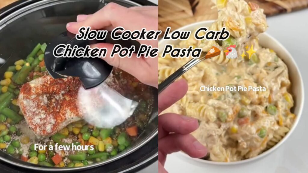 Slow Cooker Low Carb Chicken Pot Pie Pasta