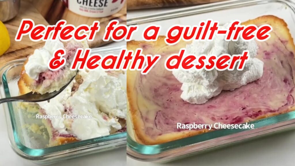Healthy High Protein Raspberry Cheesecake