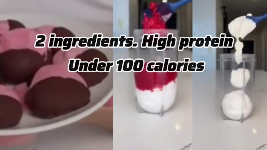 2V Frozen Raspberry Yogurt Bites