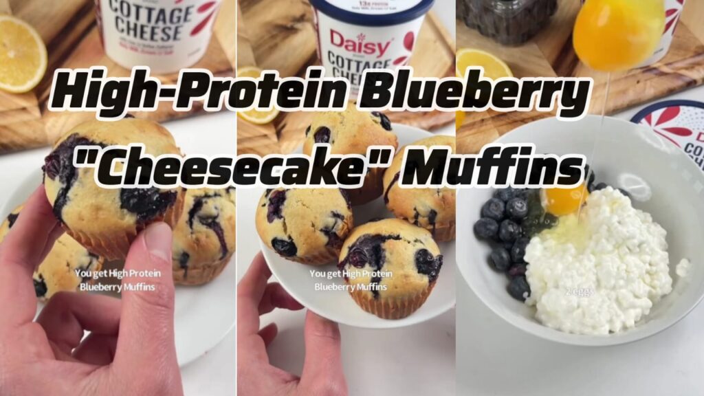 High-Protein Blueberry Muffins