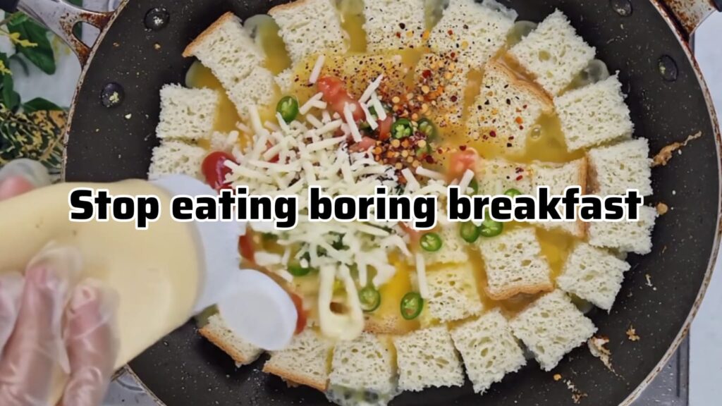 Ultimate Breakfast Egg & Bread Pizza