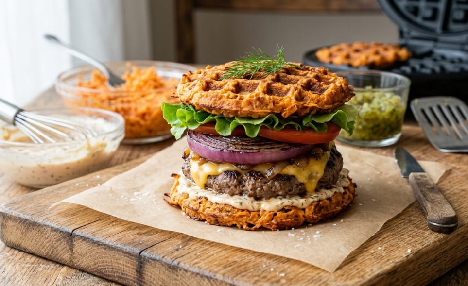 Healthy Sweet Potato Bun In-N-Out Burger (Low Carb & Gluten-Free)
